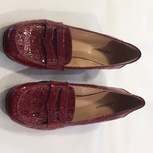 Comfortview Red/Black Patent Loafers 10W